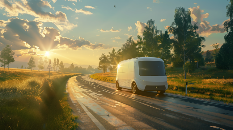 Futuristic Coutryside taxi