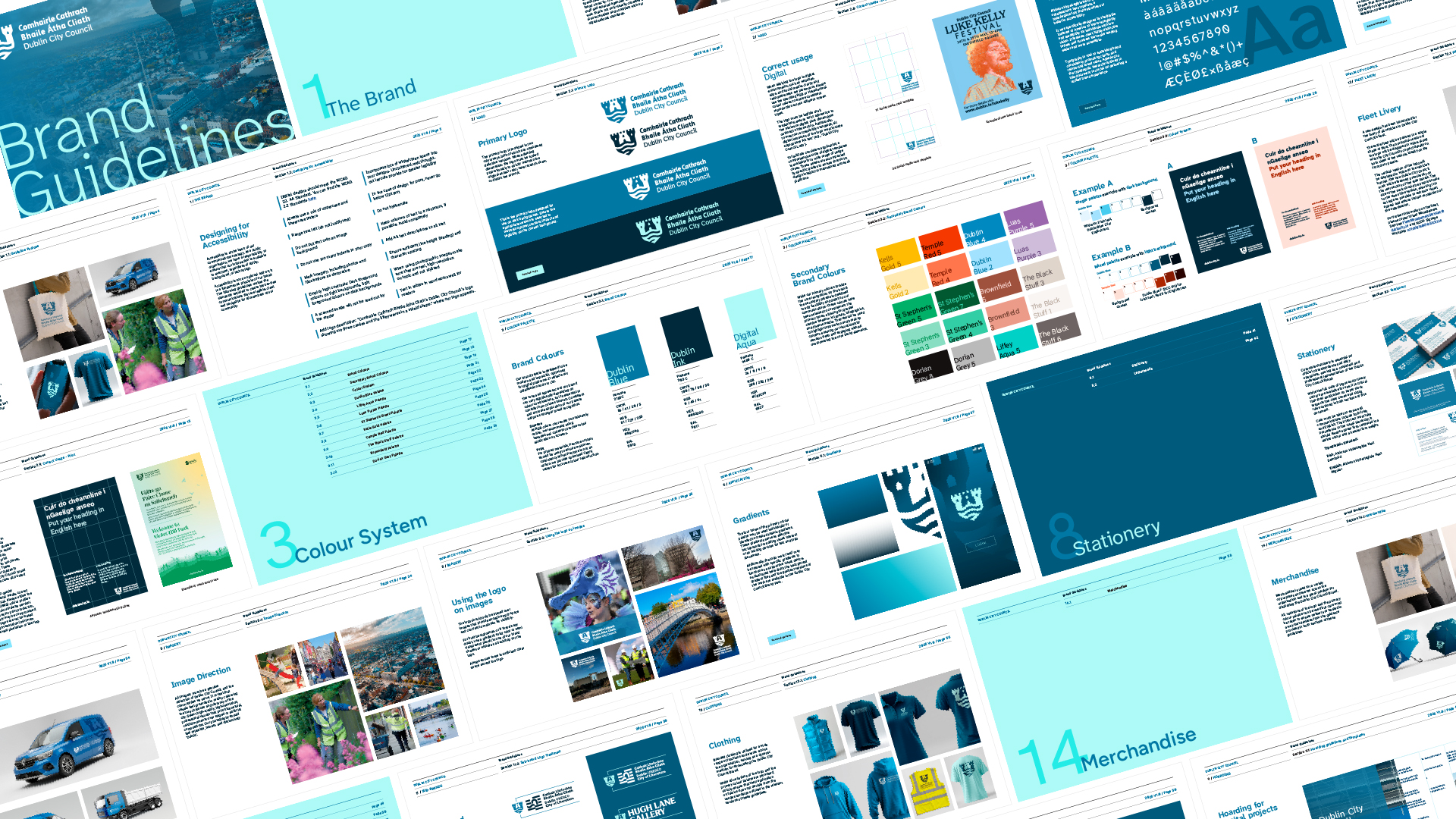 pages from the new Dublin City Council Brand Guidelines